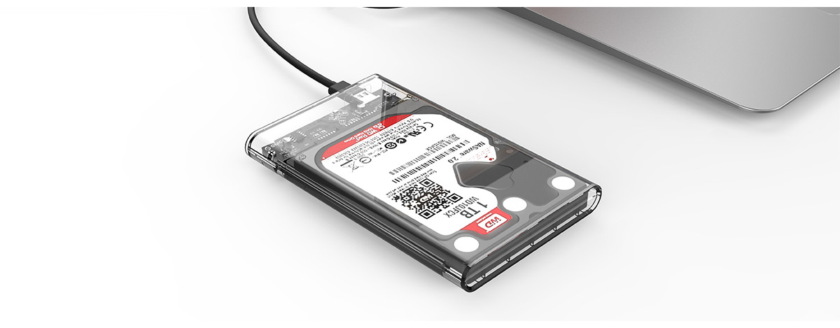 Put old 2.5 inch hard drive into hard drive enclosure to be your mobile database, renewing old notebook hard drives.