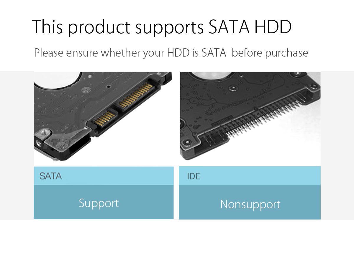 supports SATA HDD
