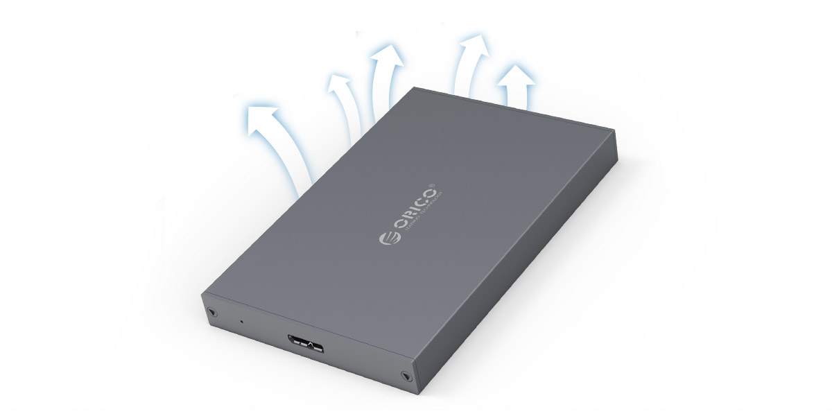 Aluminum alloy HDD enclosure greatly enhance the heat dissipation performance