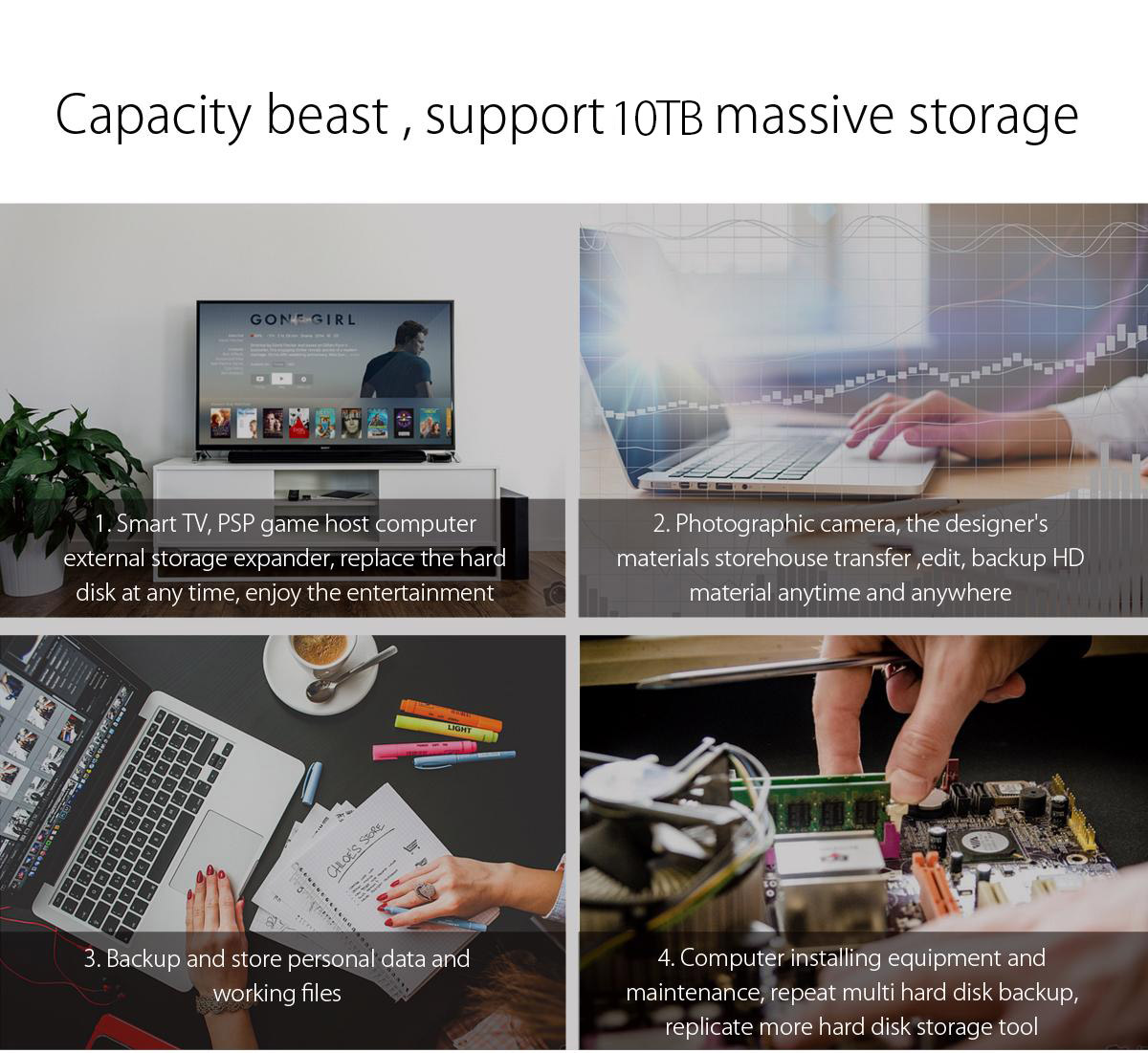 support 10TB massive storage