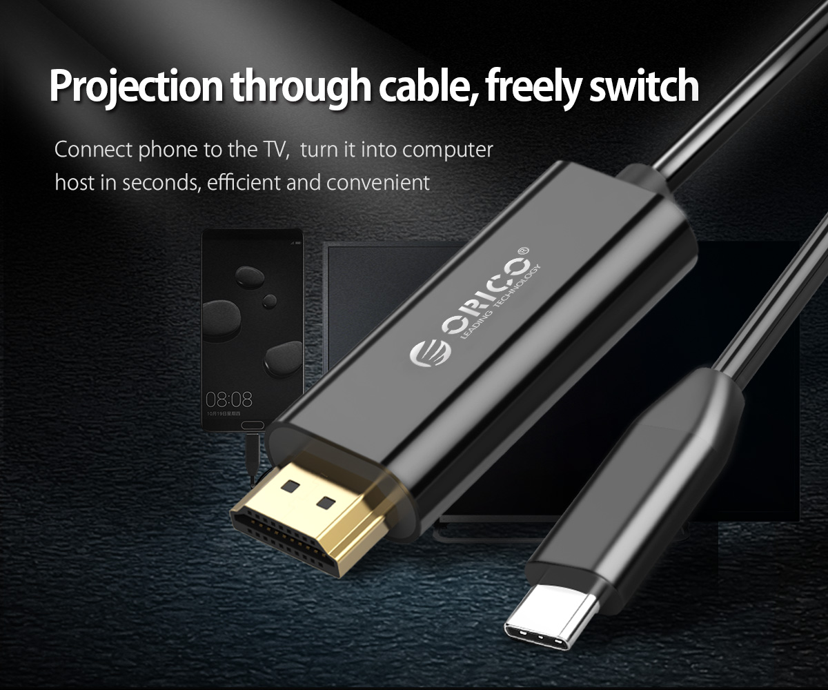 HD Type-C TO HDMI Data Cable,can connect phone to the TV