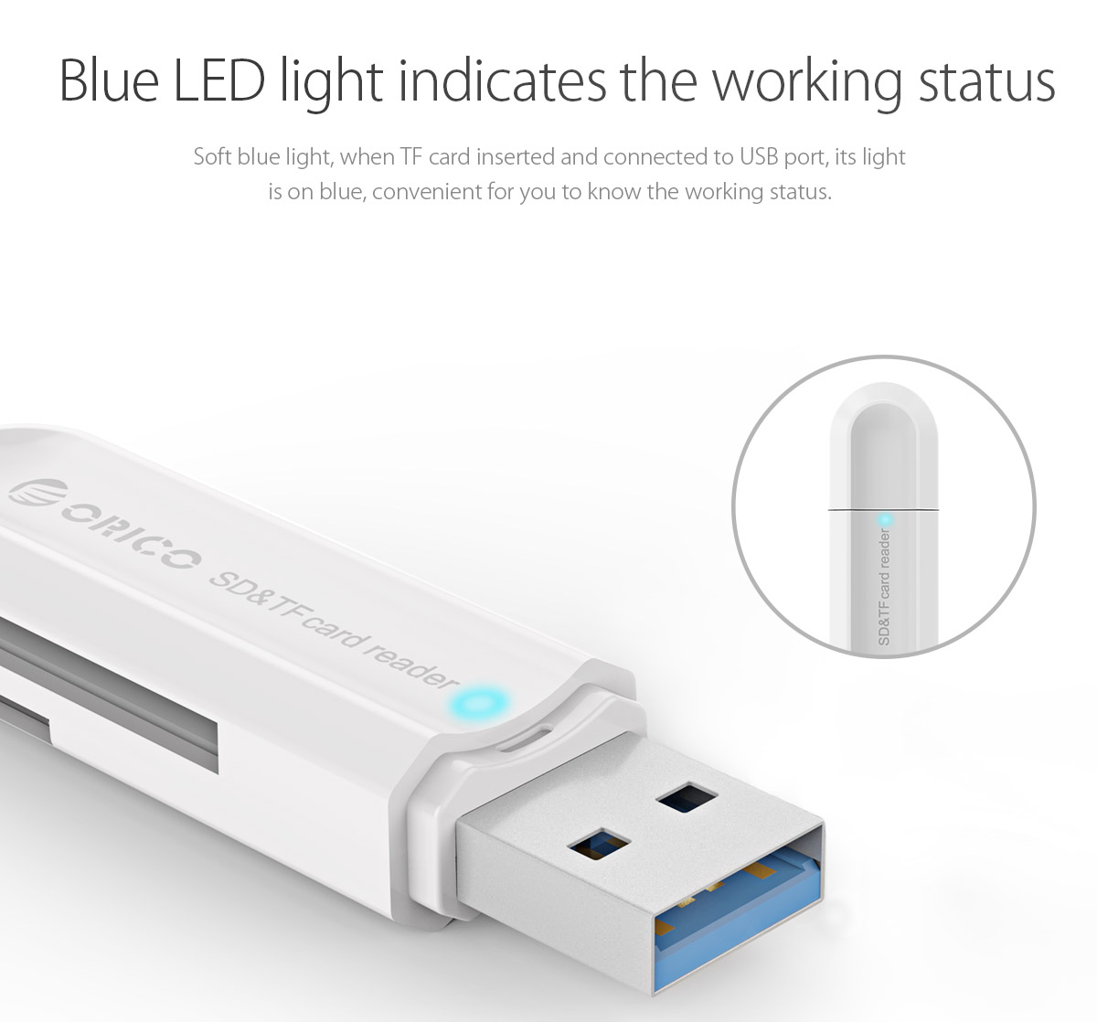 blue LED indicator light
