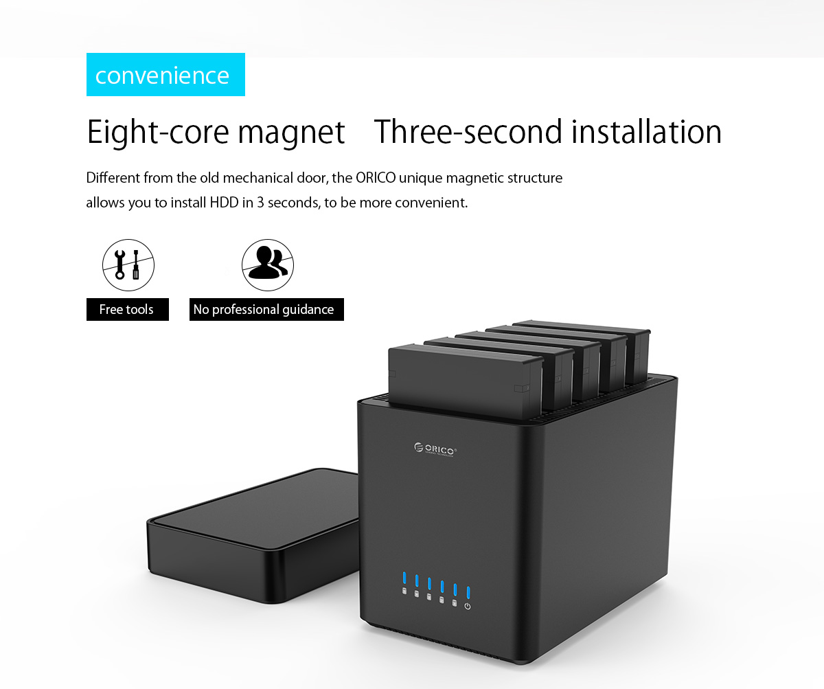 eight-core magnet, three-second installation