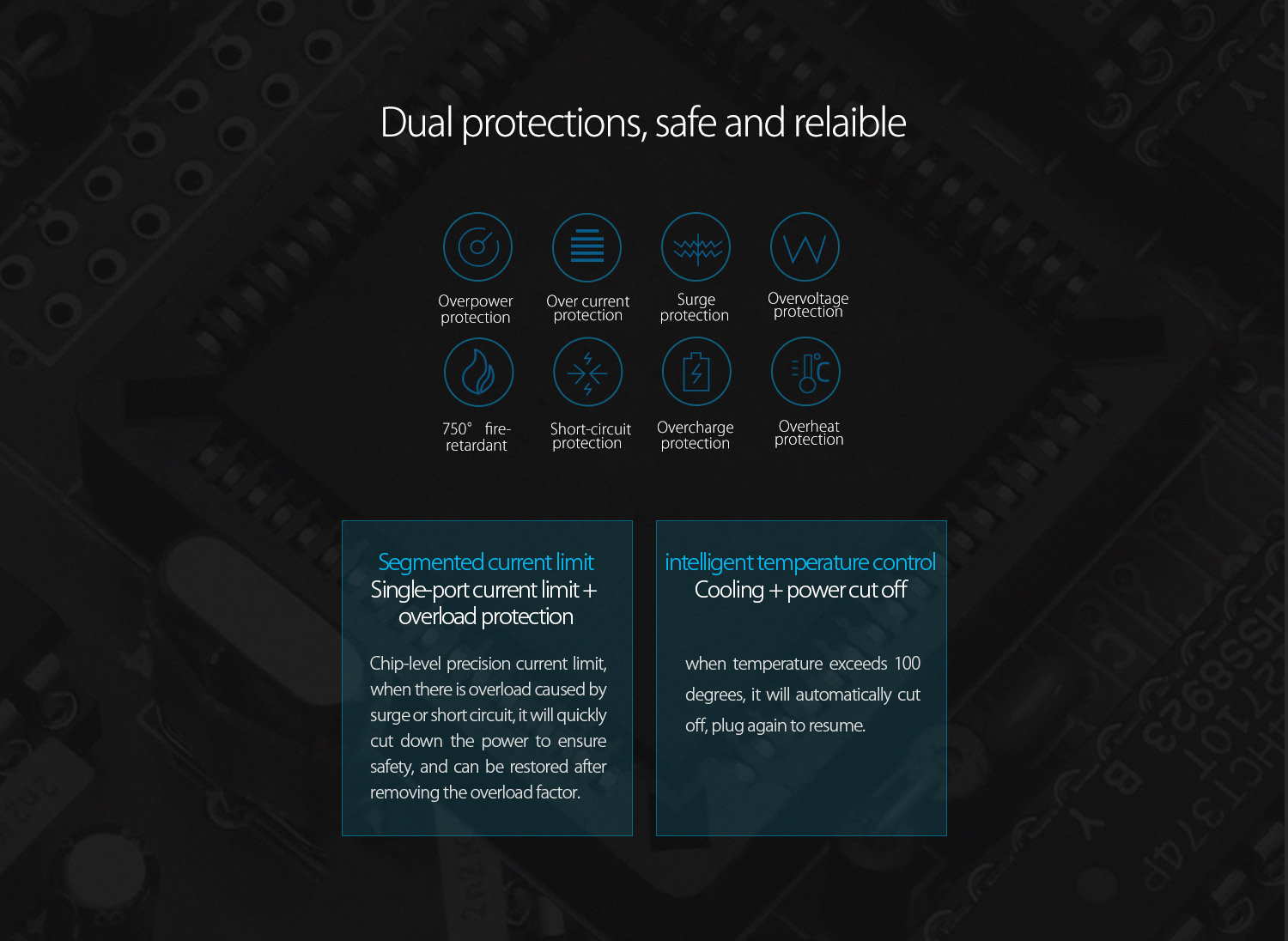 dual protections,safe and relaible