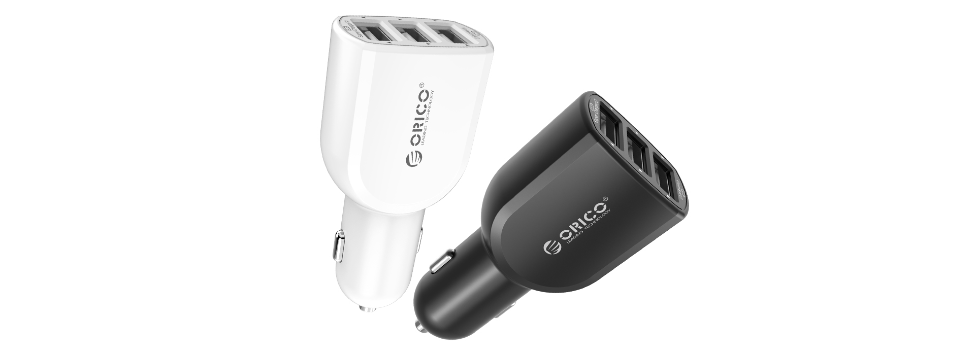 ORICO 3 Port USB Car Charger with Smart Super Charger