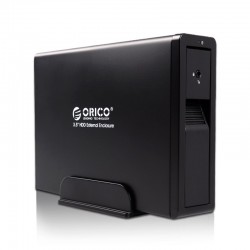 ORICO 7618SE3 3.5 inch SATAIII to USB3.0 & eSATA External Hard Drive Enclosure With Safety Lock - Black 