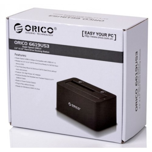 ORICO 6619US3 Tool Free SATA to USB3.0 2.5 & 3.5 SATA Hard Drive HDD