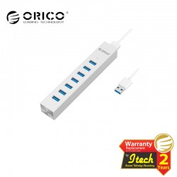 ORICO ASH7-U3 Aluminum 7 Port USB3.0 Hub for Windows XP / Vista / 7 / 8 / Linux / Unix / Mac OS - Silver 