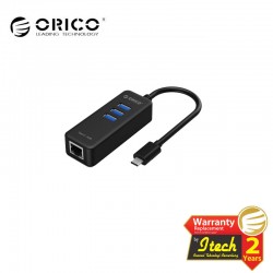 ORICO CH3L 3-Port USB3.0 Type-C Hub with RJ45 Ethernet Adapter 